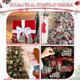 thumbnail image 5 of Dalrosia Christmas Buffalo Plaid Hanging Ornaments Christmas Tree Wooden Hanging Decor Wooden Christmas Ornaments Snowflake Reindeer Snowman Plaid Christmas Decor, 5 of 7