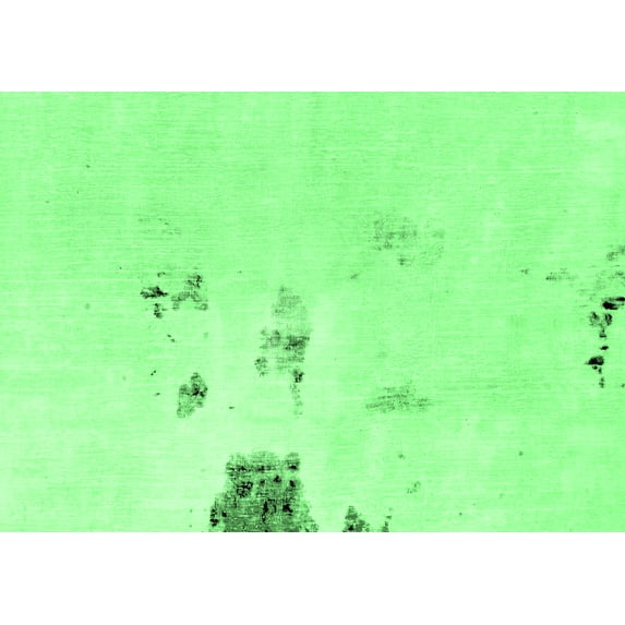 Ahgly Company Indoor Rectangle Abstract Emerald Green Modern Area Rugs, 8' x 10'