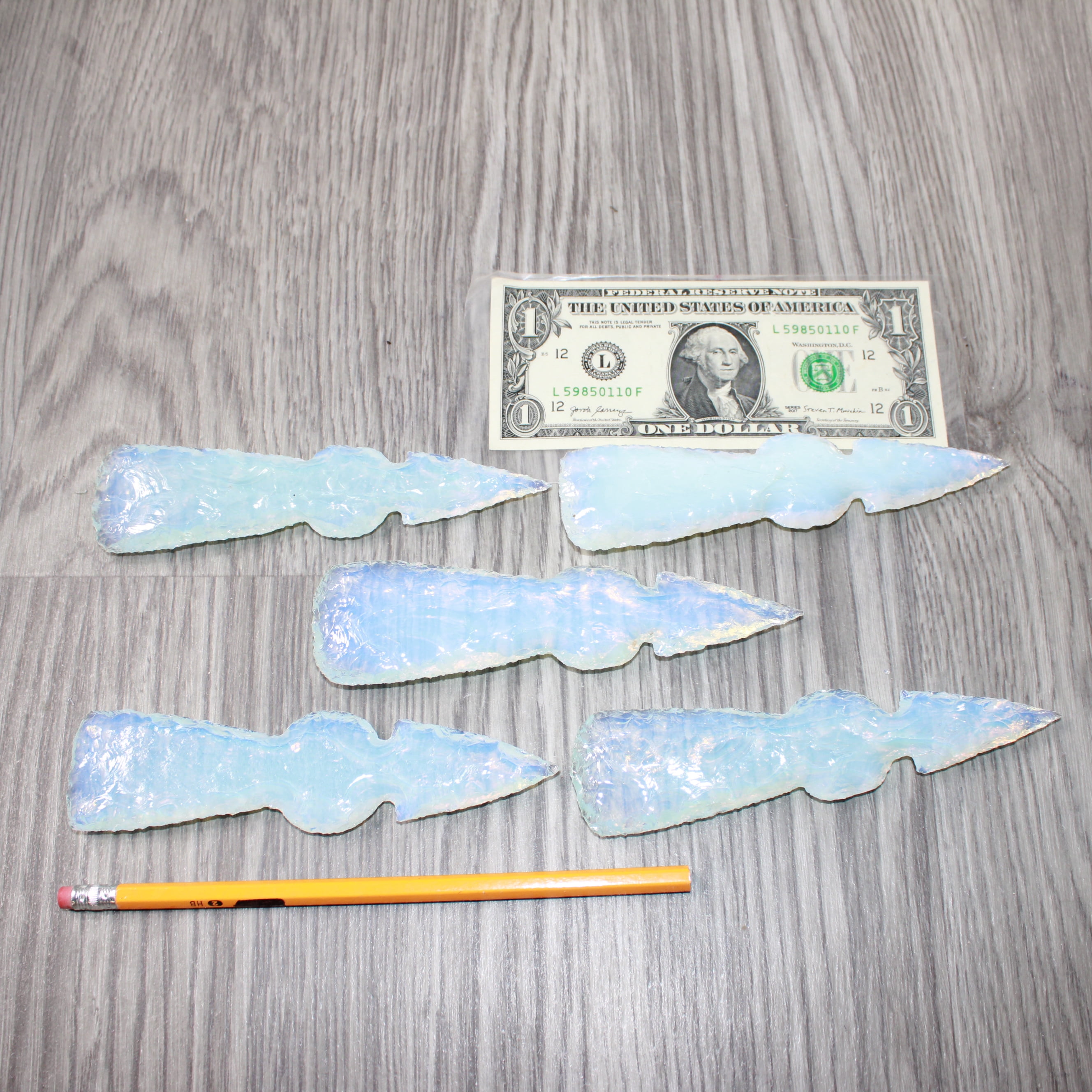 5 Opalite Ornamental Tomahawk Heads  #2464    Axe Hatchet Ax