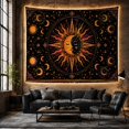 thumbnail image 6 of Sun and Moon Celestial Mandala in Starry Cosmos, Mystical Boho for Spiritual Art Lovers, Celestial Home Decor Housewarming Gift Tapestry Wall Hanging for Bedroom, Living Room and Dorm, 6 of 7