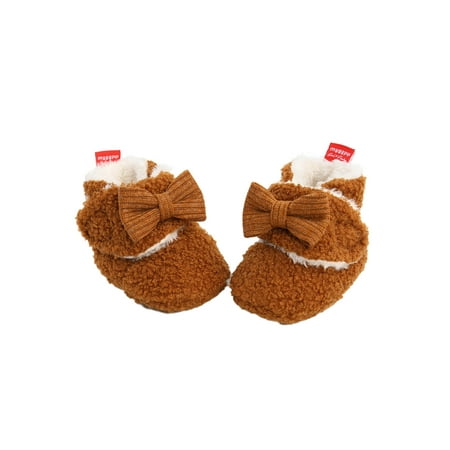 

Binpure Infant Flat Shoes with Decorative Bow Knot High-top Warm Shoes