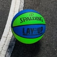 thumbnail image 6 of Spalding Lay-Up Mini Outdoor Blue/Green Basketball 22", 6 of 6