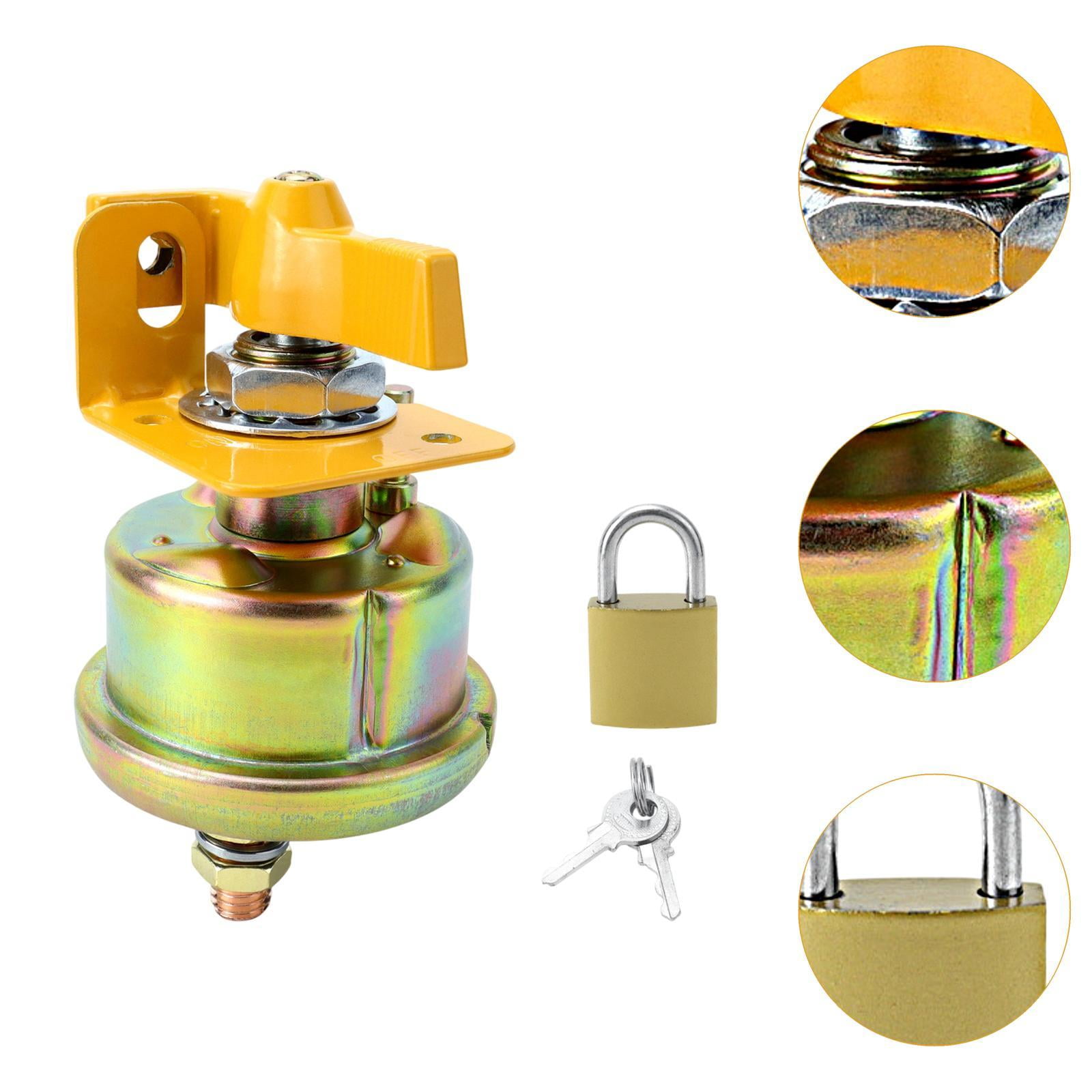 Zxpjkyu Generic Battery Disconnect Switch, Battery Power Cut Off Isolator Killer Switch,