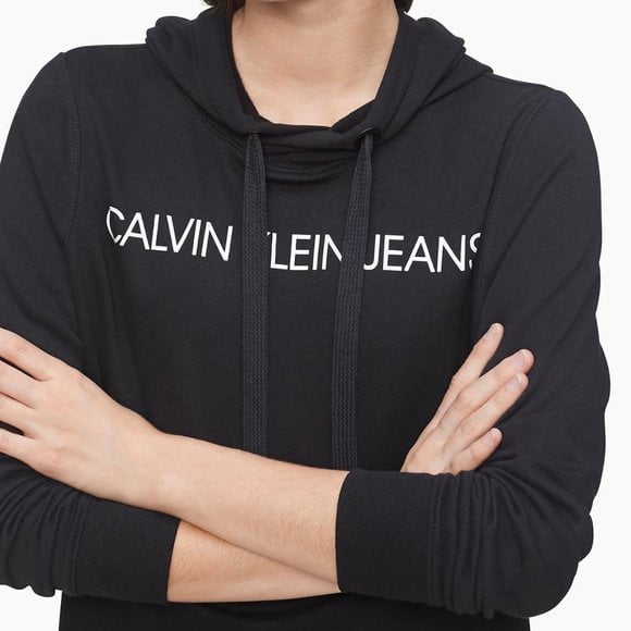 French Terry Hooded Sweatshirt … curated on LTK  Sweatshirt dress, Calvin  klein sweatshirts, Hooded sweatshirts