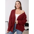thumbnail image 6 of Daystry Fall Winter Womens Plus Size Open Front Casual Long Sleeve Chunky Cable Knit Classic Sweaters Cardigan, 6 of 8