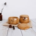 thumbnail image 4 of Wood Yarn Bowl, Handmade Knitting Wool Storage Bowl with Carved Holes, Decorative Knitting Bowl for Crocheting Accessories Kit, 15 * 8.5cm, 4 of 5
