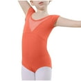 thumbnail image 2 of Ballet Dance Bodysuits for Girls 5-18Y Teens Juniors Short Sleeve Jumpsuits Shorts Casual One-Piece Solid Stretchy Workout Bodysuit Short, 2 of 6