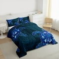 thumbnail image 3 of Feelyou Hippie Sea Turtle Bedding Comforter Set, Mystic Blue Damask Print Twin Comforter Sets, Mandala Bohemian Style Reversible Bedding Set, Ultra Soft Home Decor, 2pcs, 3 of 8