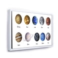 thumbnail image 3 of Designart 'All Planets United On White' Modern Framed Canvas Wall Art Print, 3 of 5