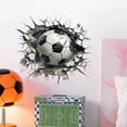 thumbnail image 5 of 3D Soccer Ball Wall Decal, Broken Wall Effect Football Sticker, Removable Vinyl Decor for Boys Bedroom Living Room Sports Theme Decor, 5 of 5