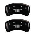 thumbnail image 4 of MGP 4 Caliper Covers Engraved Front JEEP Engraved Rear JEEP Grill logo Black finish silver ch Fits select: 2019 JEEP CHEROKEE LIMITED, 2014-2018 JEEP CHEROKEE LATITUDE, 4 of 6