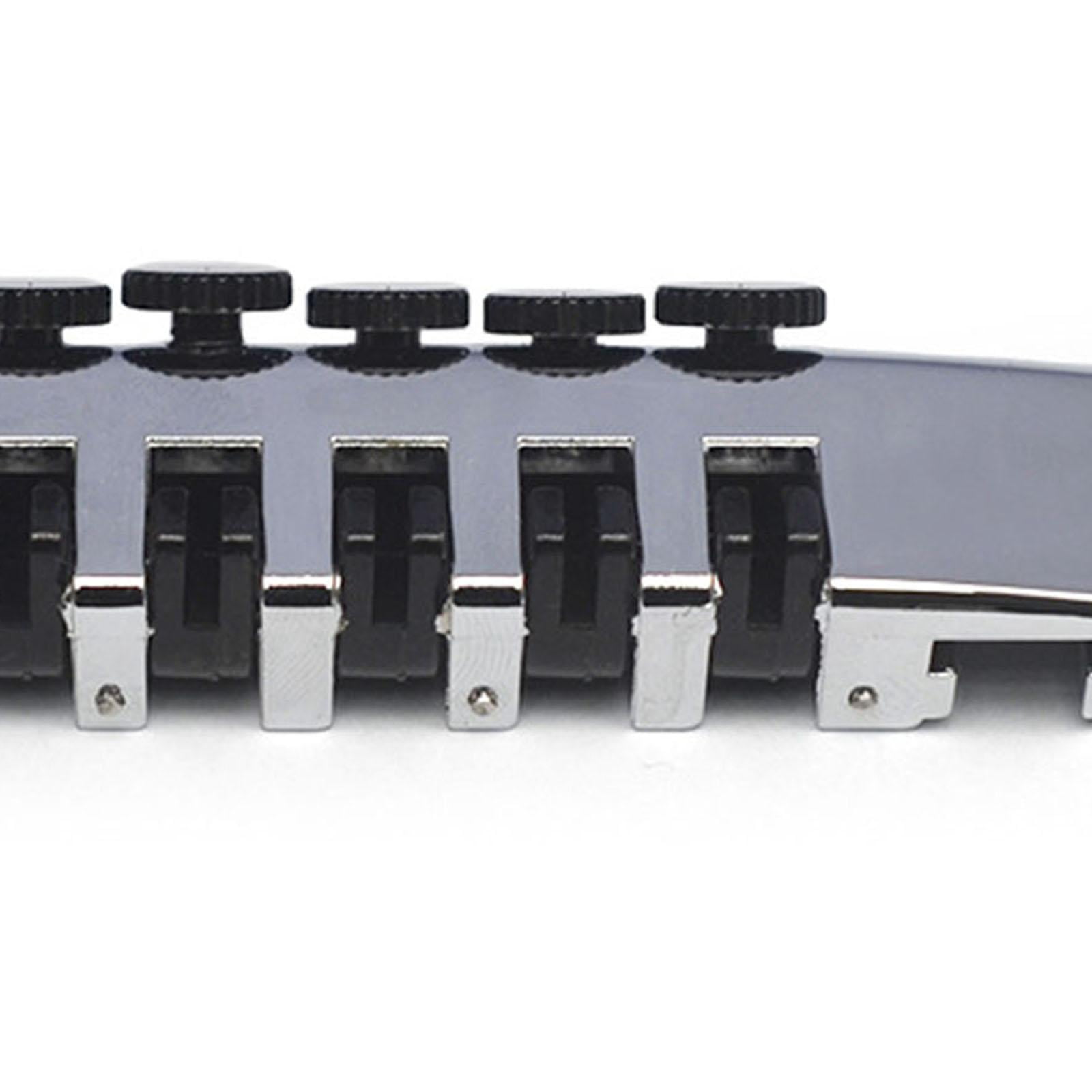 LeeQinersw Electric Guitar Bridge, Guitar Parts, Heavy Duty Metal Bridge, Tailpiece, Guitar Argent