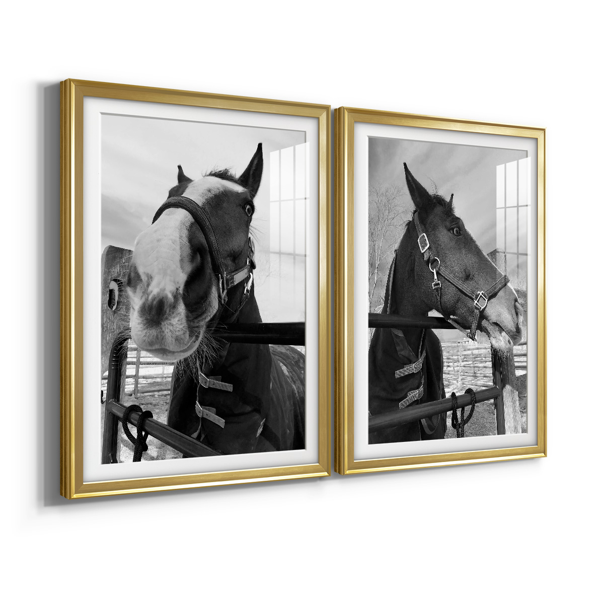 Wexford Home Argenteuil Premium Framed Print, 22.5" x 30.5" - Ready to Hang, Gold (Set of 2)