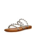 thumbnail image 5 of Steve Madden Womens Skyler Embellished Square Toe Flat Sandals, 5 of 9