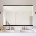 thumbnail image 1 of NeuType Wall Mounted Mirror Rectangle Black 36"x24", 1 of 6