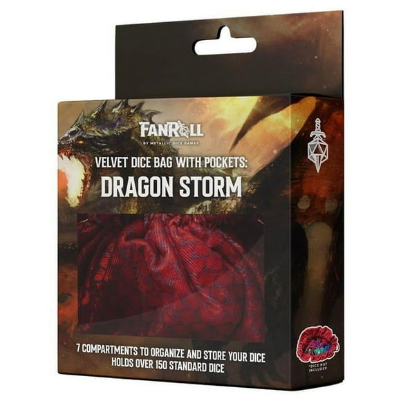 FanRoll by MDG LIC9103 Red Dragon Scales Dice Bag