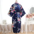 thumbnail image 3 of Awdenio Robes for Women, Bride and Bridesmaid Satin Floral Bathrobe Sleepwear Dressing Gown for Wedding Party, 3 of 4