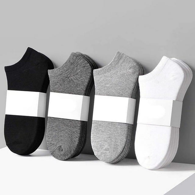 5 Pairs Ankle Socks Soft Sweat Absorbent Cotton Unisex Low Cut Sports Tab Socks for Outdoor Activities