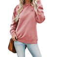 thumbnail image 4 of WEAIXIMIUNG Chandails en Molleton pour Femmes Vestes Chandails en Molleton Oversize Décontractés à Manches Longues Légers Pull-Over Tops Chandails en Molleton Amples, 4 of 5