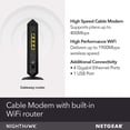 thumbnail image 2 of Reacondicionado Combinación de enrutador WiFi y módem por cable NETGEAR Nighthawk C7000, 2 of 6