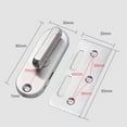 thumbnail image 4 of Sliding Door Lock Hook Barn Latches 304 Stainless Steel Handles Black Pocket Guide with Key, 4 of 6