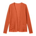 thumbnail image 5 of Women Lightweight Cardigan Long Cardigan Sweaters for Women, Knitted Cardigans for Women, Warm Cardigan Sweaters for Women Orange M, 5 of 5