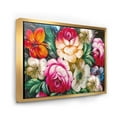thumbnail image 3 of Designart 'Vintage VIbrant Yellow and Red Flower Still Life II' Traditional Framed Canvas Wall Art Print, 3 of 5