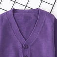 thumbnail image 6 of Gibobby Sweater Baby Boys Girls Button-Up Cardigan Crew Neck Long Sleeve 12 Months 2t 3t 4t Toddler Knit Sweater(18-24 Months,Purple), 6 of 6