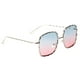 thumbnail image 1 of Marco ondulado Hombres Mujeres Diseñador Fahion Eyewear Vintage Eyeglasses SunGlasses UV400 Azul rosado Soledad Gafas de sol, 1 of 7
