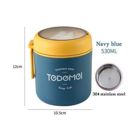 

Food Thermos Insulated Container OWNFAD Lunch Thermoses 17.9 /24 oz Stainless Steel Vacuum Insulated Food Jar With Foldable Spoon for Kid Adult School Office Work