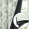 thumbnail image 5 of Curtainking Luxury Look Farmhouse Green Floral Print Rod Pocket Blackout Curtains, 63" (2 Panels), 5 of 13