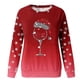 thumbnail image 4 of Pullover, Sweatshirts, Tops for Women, Round Neckline, Casual, Long Sleeve, Red, Size 46, 4 of 5