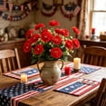 thumbnail image 4 of Anhility Patriotic Artificial Daisy Bouquet, 18.11" Red Handmade Silk Daisy Flowers for 4th of July Home Decor & Independence Day Table Centerpieces, 4 of 6