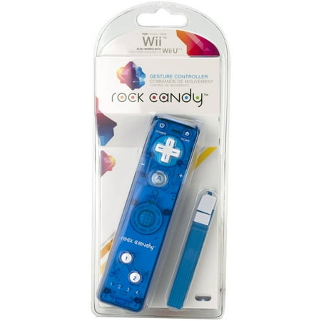 PDP Rock Candy Gesture Controller for Wii/Wii U 8560B, Blueberry Boom