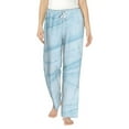 thumbnail image 2 of Kdxio Women's Comfy Stretch Blue MarblePrint Drawstring Pajama Pants-X-Large, 2 of 9