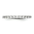 thumbnail image 4 of Solid 14K White Gold Eleven Stone Diamond Wedding Band Ring Size 5.5 (.495 cttw.), 4 of 8
