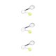 thumbnail image 4 of Advancent Paquete de 6 raquetas de tenis de simulación, llaveros portátiles, llavero deportivo de recuerdo, llavero multicolor, accesorios Plata 3Conjunto, 4 of 6