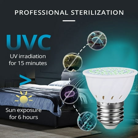 

NIUREDLTD UVC Lamp Light Bulb E27 72LED