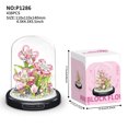 thumbnail image 2 of HZLKADAQ Eternal Flower Building Blocks with Display Dome - DIY Artificial Flower Bouquet Set, Forever Blooming Floral Model, Ideal Gift for Valentine's Day,Mother's Day,Birthday, 2 of 7