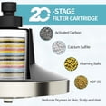 thumbnail image 2 of Filtered shower head with filter, 20-level shower head filter suitable for hard water, high-pressure shower head with easy replacement filter to remove chlorine (7-inch,), 2 of 4