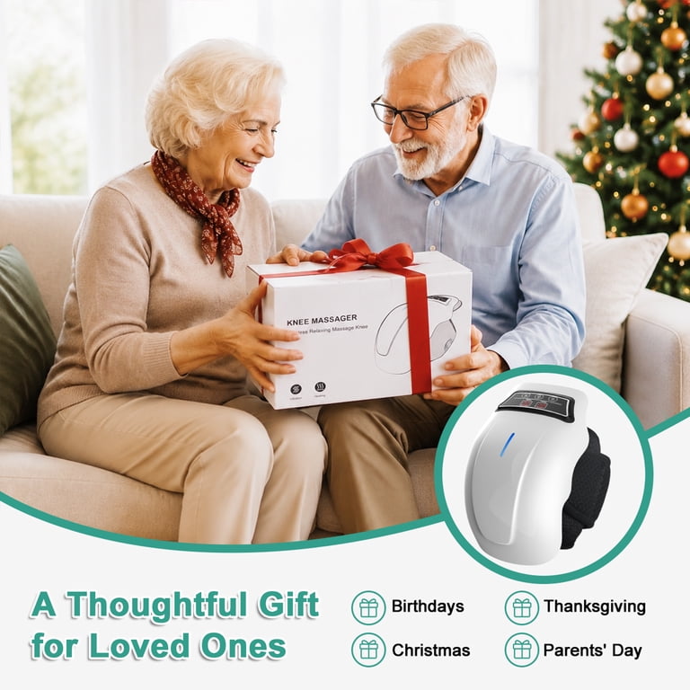 knee massager 温熱・振動機能付き電動膝マッサージャー HLTHZONE Pro 4-in-1 Knee Massager with Heat, Vibration, Red Light