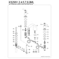 thumbnail image 3 of Kingston Brass KS2955ML  Mini-Widespread Bathroom Faucet with Brass Pop-Up Drain, Oil Rubbed Bronze, 3 of 4