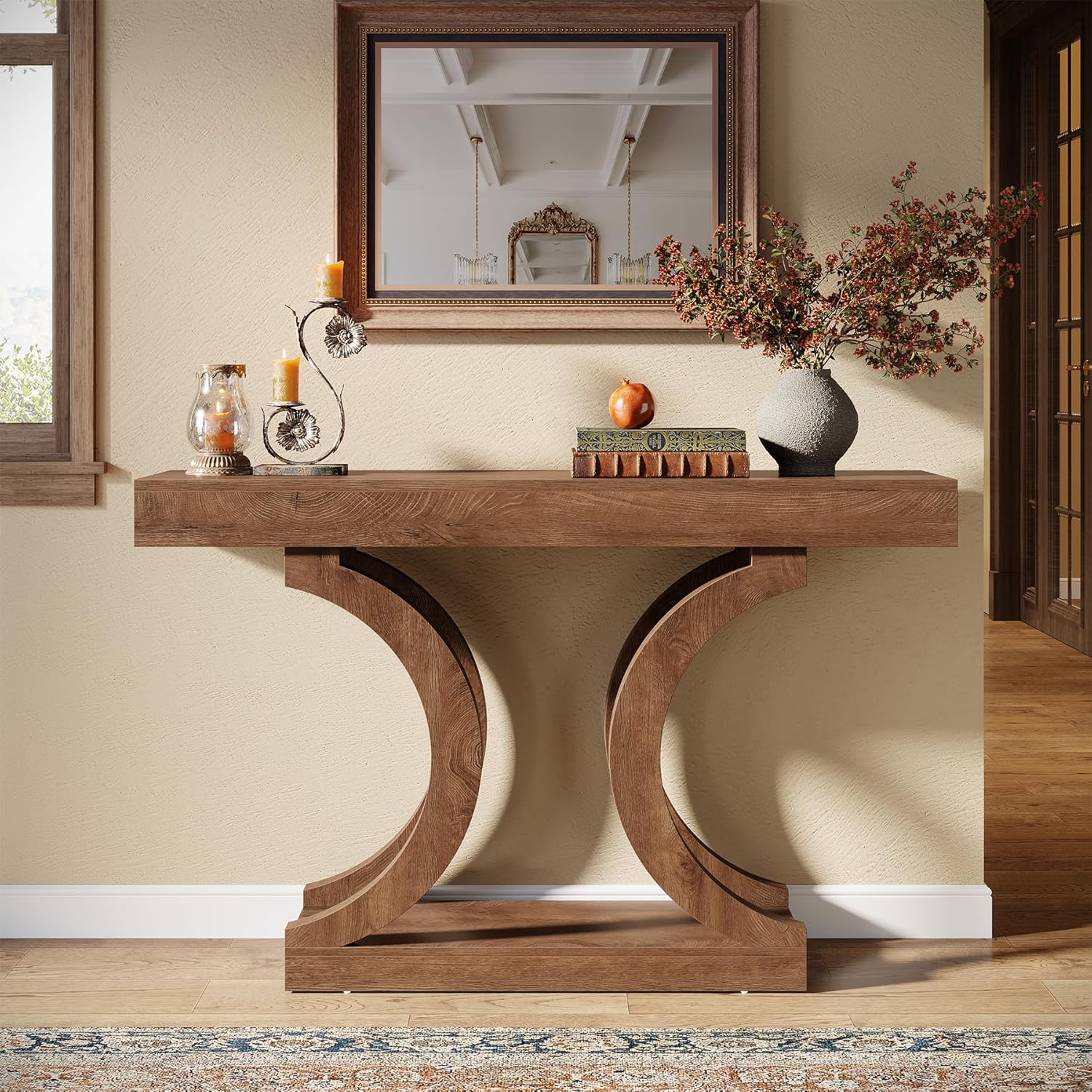 Tribesigns Farmhouse Narrow Sofa Table Behind The Couch, 43.3" long Console Table for Entryway
