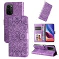 thumbnail image 4 of Funda tipo cartera GANGXUN para Xiaomi Poco F3 Pro , diseño girasol, cuero PU, soporte, cierre magnético, tarjetero, 4 of 5