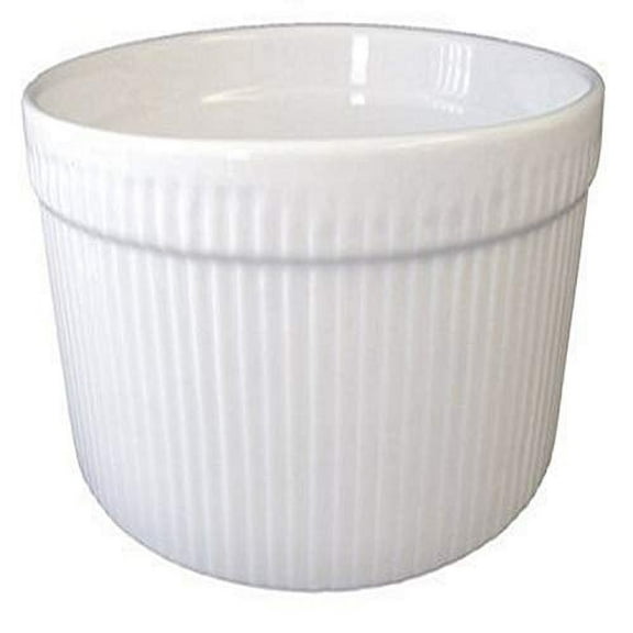 BIA Classic White Porcelain 1.5 Quart Souffle Baking Dish, Set of 2