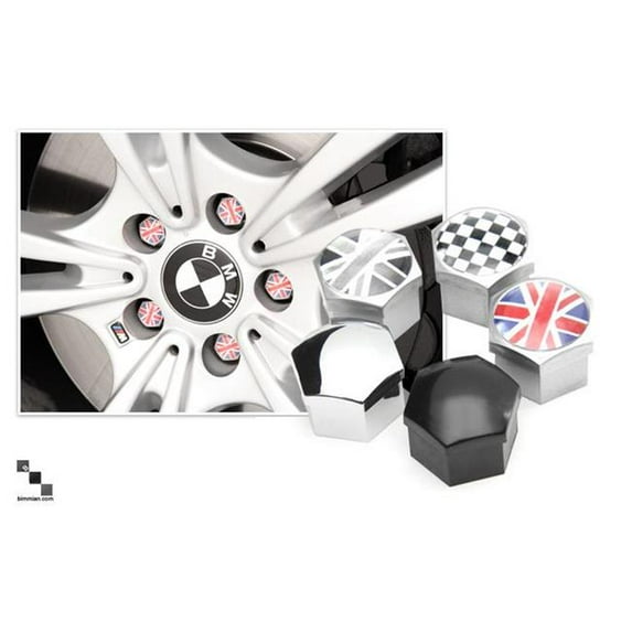 Bimmian WBCAAAYY9 Wheel Bolt Covers For any Vehicle Set of 20 Plus Tool - Metallic Blue