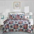 thumbnail image 1 of JML 3-Piece Quilt Set, Soft Microfiber Bedspread Coverlet Set, King, Star, 1 of 6