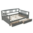 thumbnail image 4 of Full Size Platform Bed Frame with 2 Drawers, Mattress Foundation, No Box Spring Needed, 2 Large Storage Drawers for Storage, Non-Slip Without Noise, 4 of 10