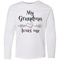 thumbnail image 3 of Inktastic My Grandma Loves Me Heart Grandchild Long Sleeve Youth T-Shirt, 3 of 5