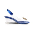 thumbnail image 3 of BLISSFUL STEP Chaussures pour Femmes Talons Compensés Transparents à Strass Bout Ouvert Slingback Chaussures Transparentes Bleu 8, 3 of 7